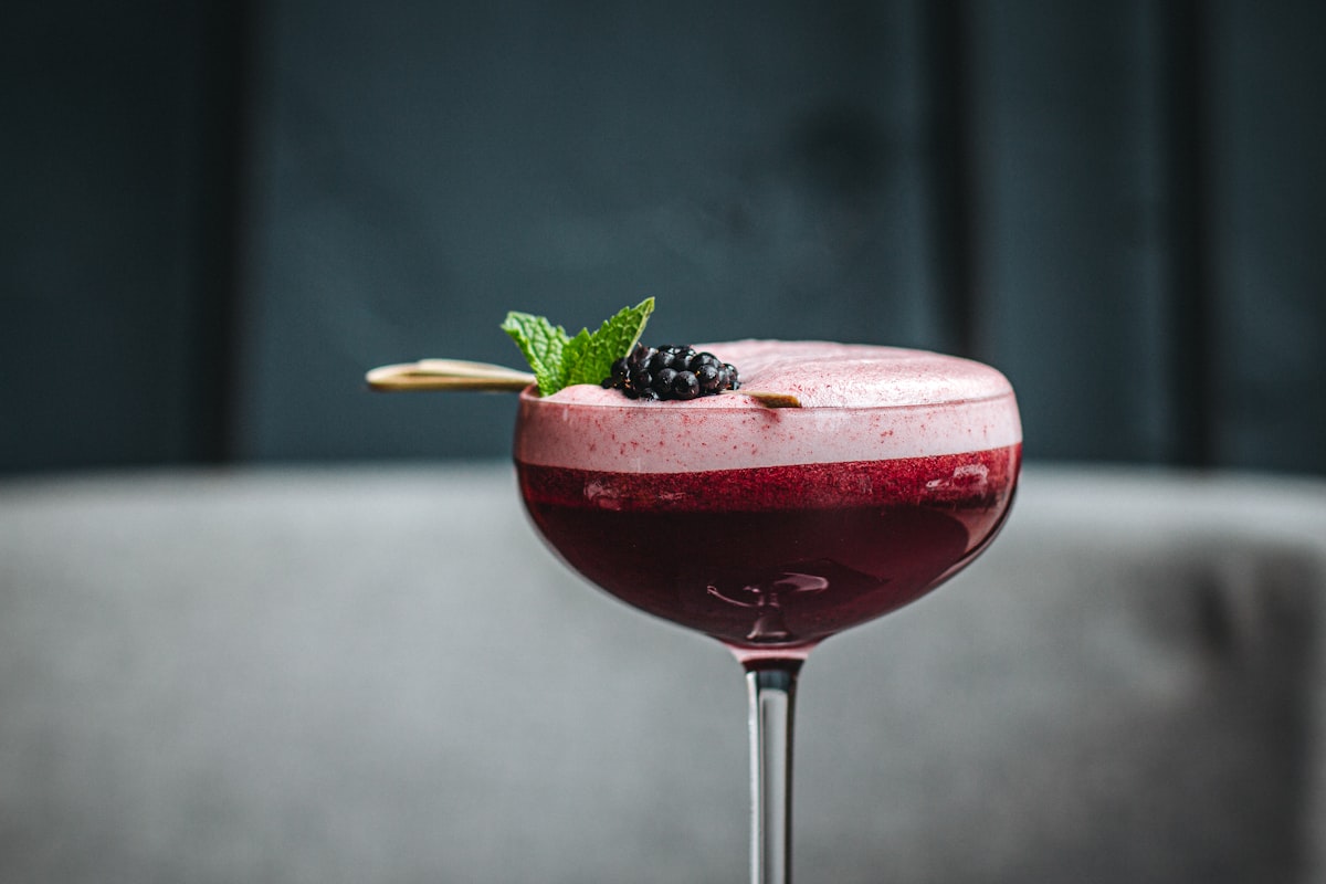 filled wine glass